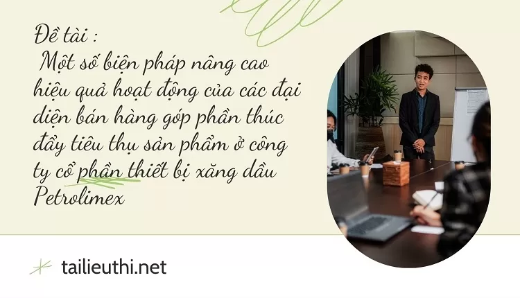 tiêu thụ sản phẩm ở công ty cổ phần thiết bị xăng dầu Petrolimex