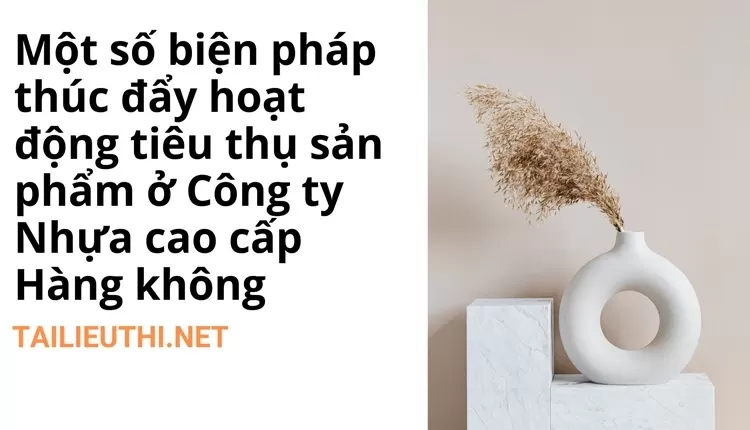 Biện pháp thúc đẩy hoạt động tiêu thụ sản phẩm ở Công ty Nhựa cao cấp Hàng không