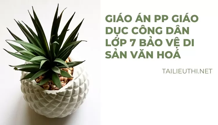 GIÁO ÁN PP GIÁO DỤC CÔNG DÂN LỚP 7 BẢO VỆ DI SẢN VĂN HOÁ