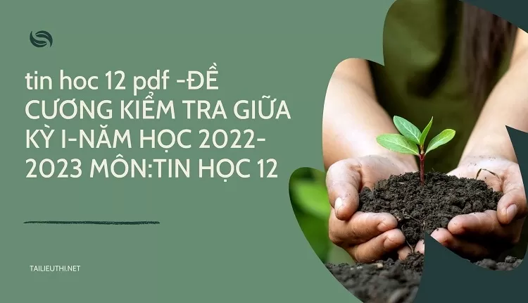 ĐỀ CƯƠNG KIỂM TRA GIỮA KỲ I-NĂM HỌC 2022-2023 MÔN:TIN HỌC 12.