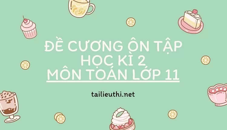 ĐỀ CƯƠNG ÔN TẬP HỌC KÌ 2 MÔN TOÁN LỚP 11(hay,chi tiết )