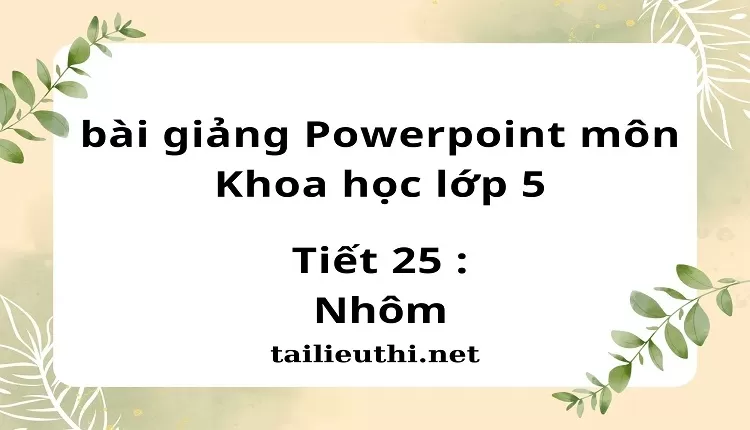 Tiết 25 :Nhôm