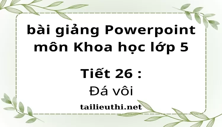 Tiết 26 :Đá vôi