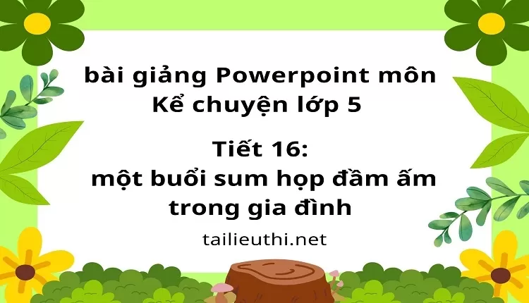 Tiết 16: một buổi sum họp đầm ấm trong gia đình