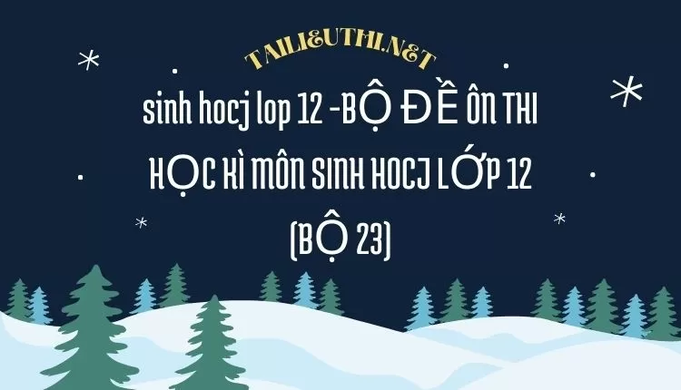 BỘ ĐỀ ÔN THI HỌC KÌ MÔN SINH HOCJ LỚP 12 (BỘ 23)