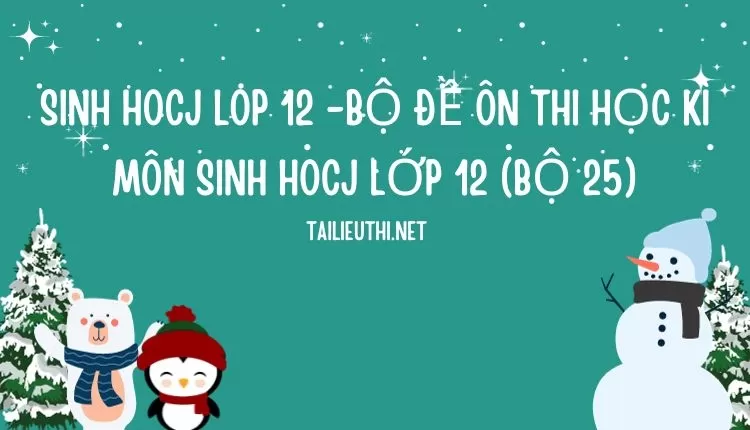 BỘ ĐỀ ÔN THI HỌC KÌ MÔN SINH HOCJ LỚP 12 (BỘ 25)