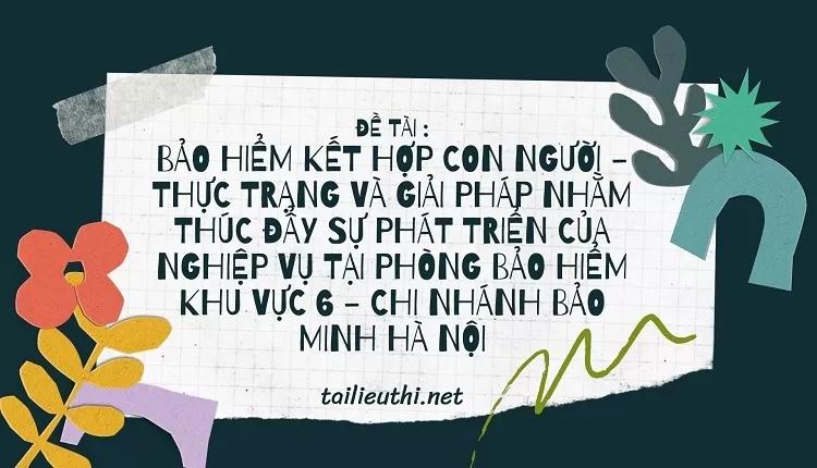 sự phát triển của nghiệp vụ tại phòng bảo hiểm khu vực 6 - Chi nhánh Bảo Minh Hà Nội..