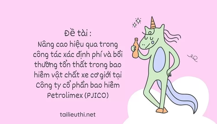 xác định phí và bồi thường tổn thất trong bảo hiểm vật chất xe cơ giới tại Công ty ..