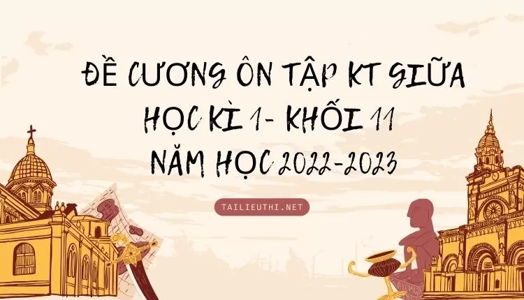 ĐỀ CƯƠNG ÔN TẬP KT GIỮA HỌC KÌ 1- KHỐI 11  NĂM HỌC 2022-2023