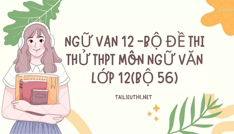 BỘ ĐỀ THI THỬ THPT MÔN NGỮ VĂN LỚP 12(BỘ 56)