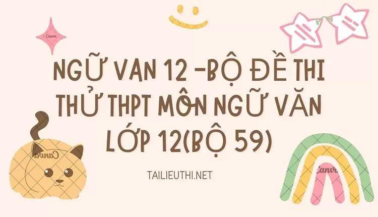 BỘ ĐỀ THI THỬ THPT MÔN NGỮ VĂN LỚP 12(BỘ 59)