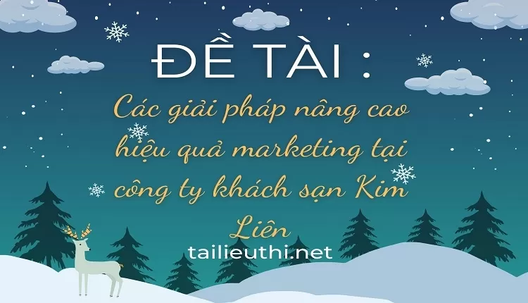 Các giải pháp nâng cao hiệu quả marketing tại công ty khách sạn Kim Liên,..