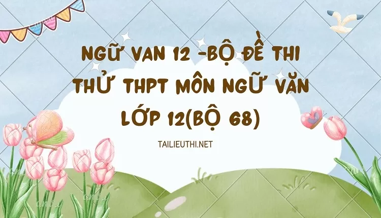 BỘ ĐỀ THI THỬ THPT MÔN NGỮ VĂN LỚP 12(BỘ 68)