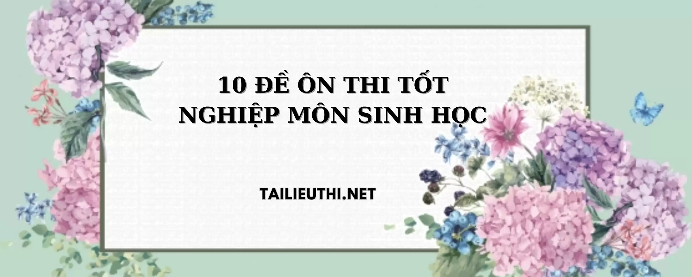 10 đề ôn thi tốt nghiệp thpt môn sinh 2024