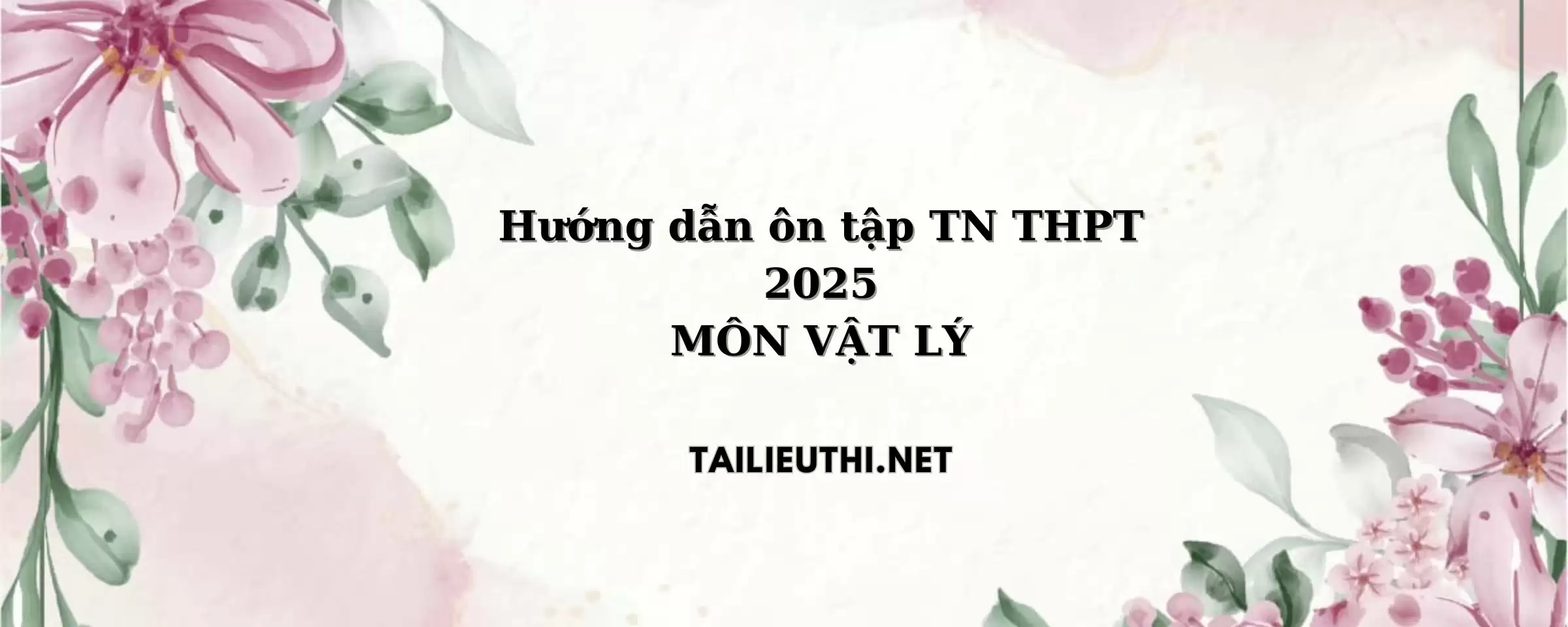 Hướng dẫn ôn tập TN THPT 2025 môn Vật Lý