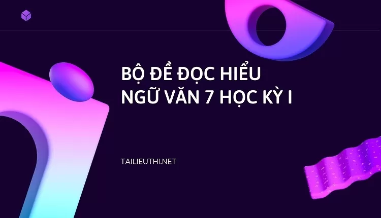 BỘ ĐỀ ĐỌC HIỂU NGỮ VĂN 7 HỌC KỲ I