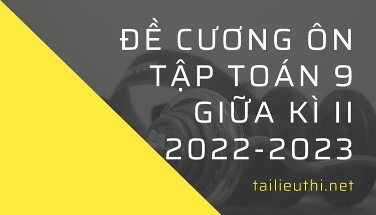 ĐỀ CƯƠNG ÔN TẬP toán 9 GIỮA KÌ II 2022-2023