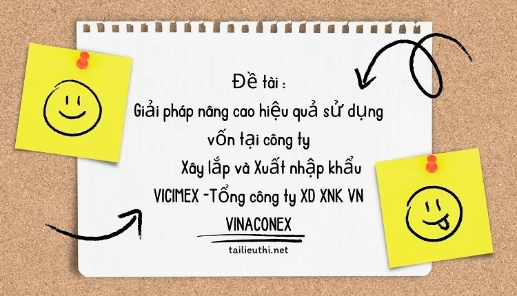 nâng cao hiệu quả sử dụng vốn tại công ty Xây lắp và Xuất nhập khẩu VICIMEX..