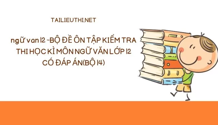 BỘ ĐỀ ÔN TẬP KIỂM TRA THI HỌC KÌ MÔN NGỮ VĂN LỚP 12 CÓ ĐÁP ÁN(BỘ 14)