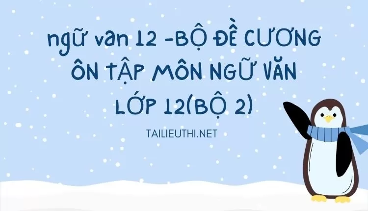 BỘ ĐỀ CƯƠNG ÔN TẬP MÔN NGỮ VĂN LỚP 12(BỘ 2)