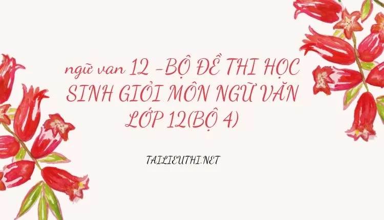 BỘ ĐỀ THI HỌC SINH GIỎI MÔN NGỮ VĂN LỚP 12(BỘ 4)