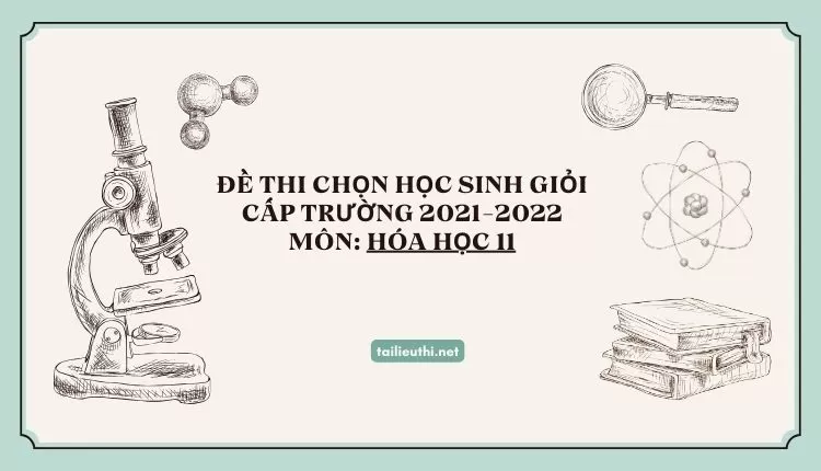 ĐỀ THI CHỌN HỌC SINH GIỎI CẤP TRƯỜNG 2021-2022 Môn: Hóa Học 11