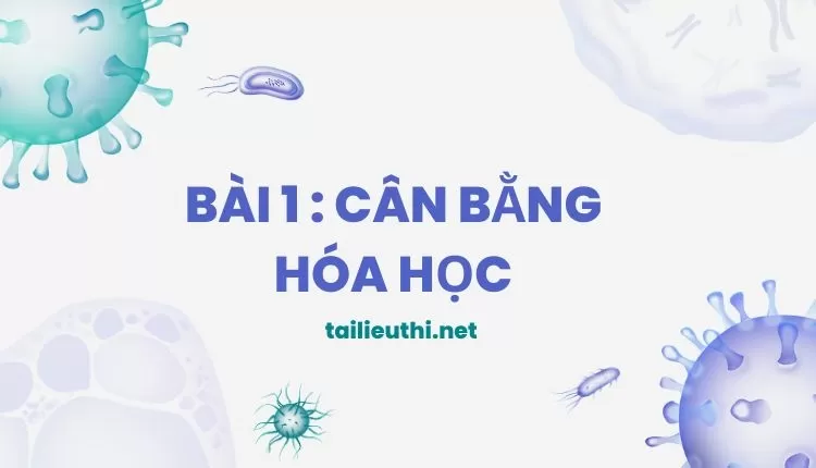 BÀI 1 : CÂN BẰNG HÓA HỌC (đa dạng và chi tiết )...