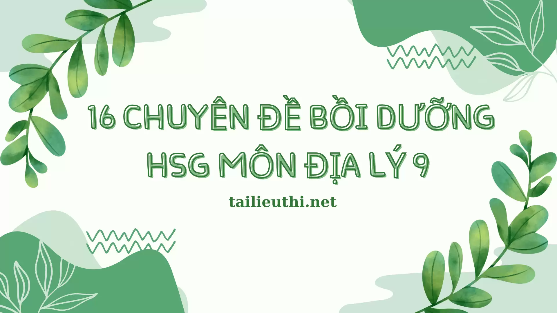 Bộ 16 chuyên đề bồi dưỡng Học sinh giỏi Địa Lý 9