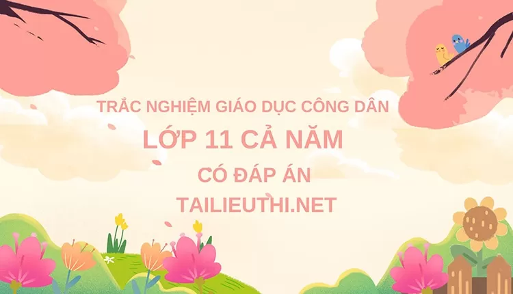 Trắc nghiệm giáo dục công dân 11 cả năm có đáp án