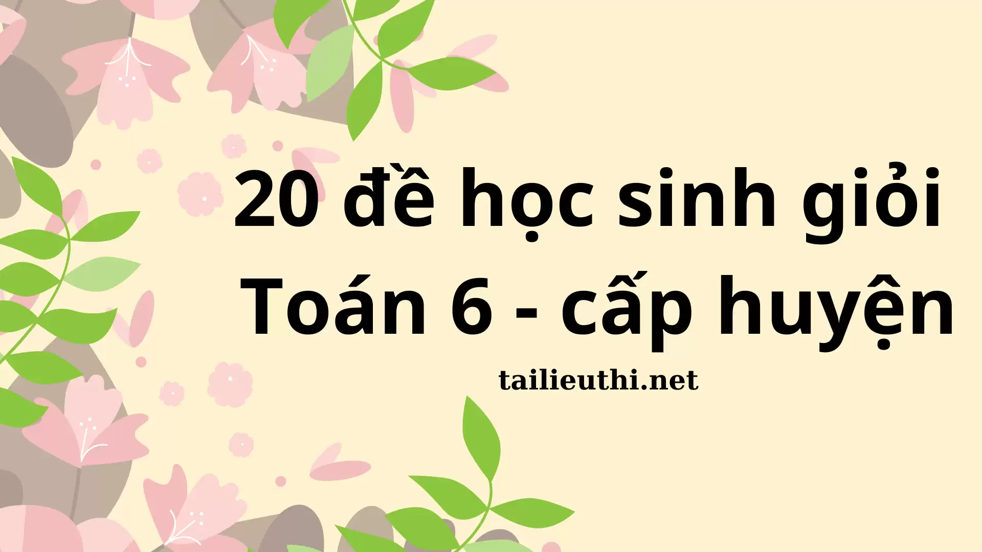 20 Đề thi HSG môn Toán 6 cấp huyện (có lời giải)