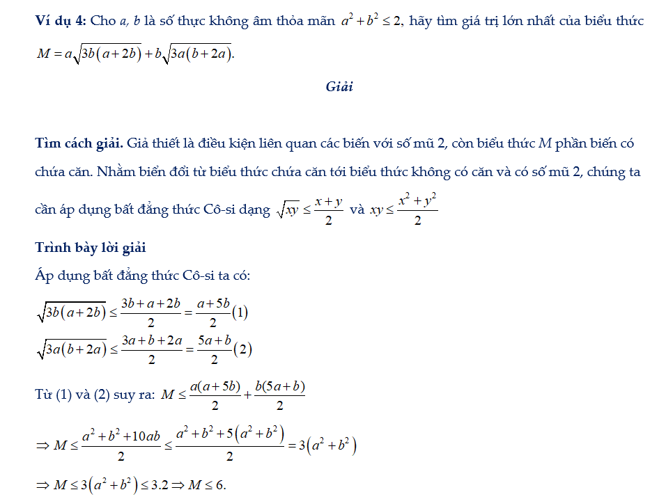 bất đẳng thức cauchy schwarz lớp 9