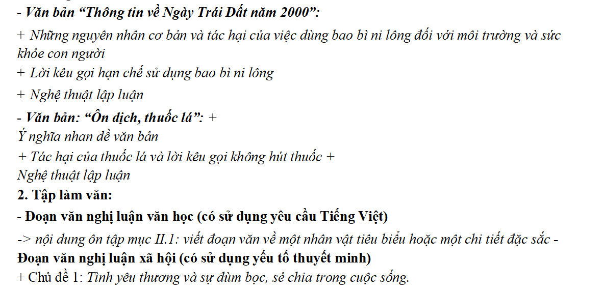 kiến thức cần nhớ